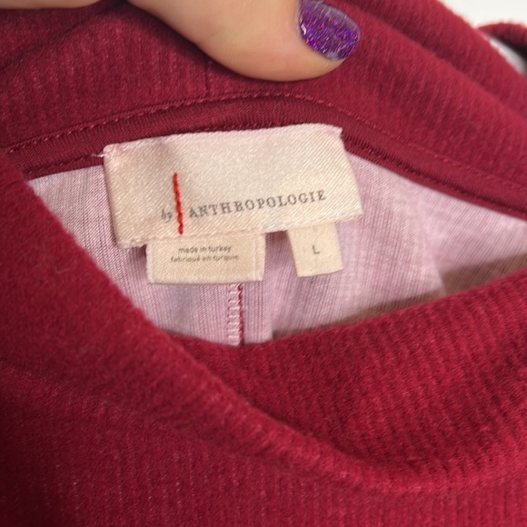 Anthropologie Theresa Mock Turtleneck Sweater Tunic Top - Picture 4 of 8